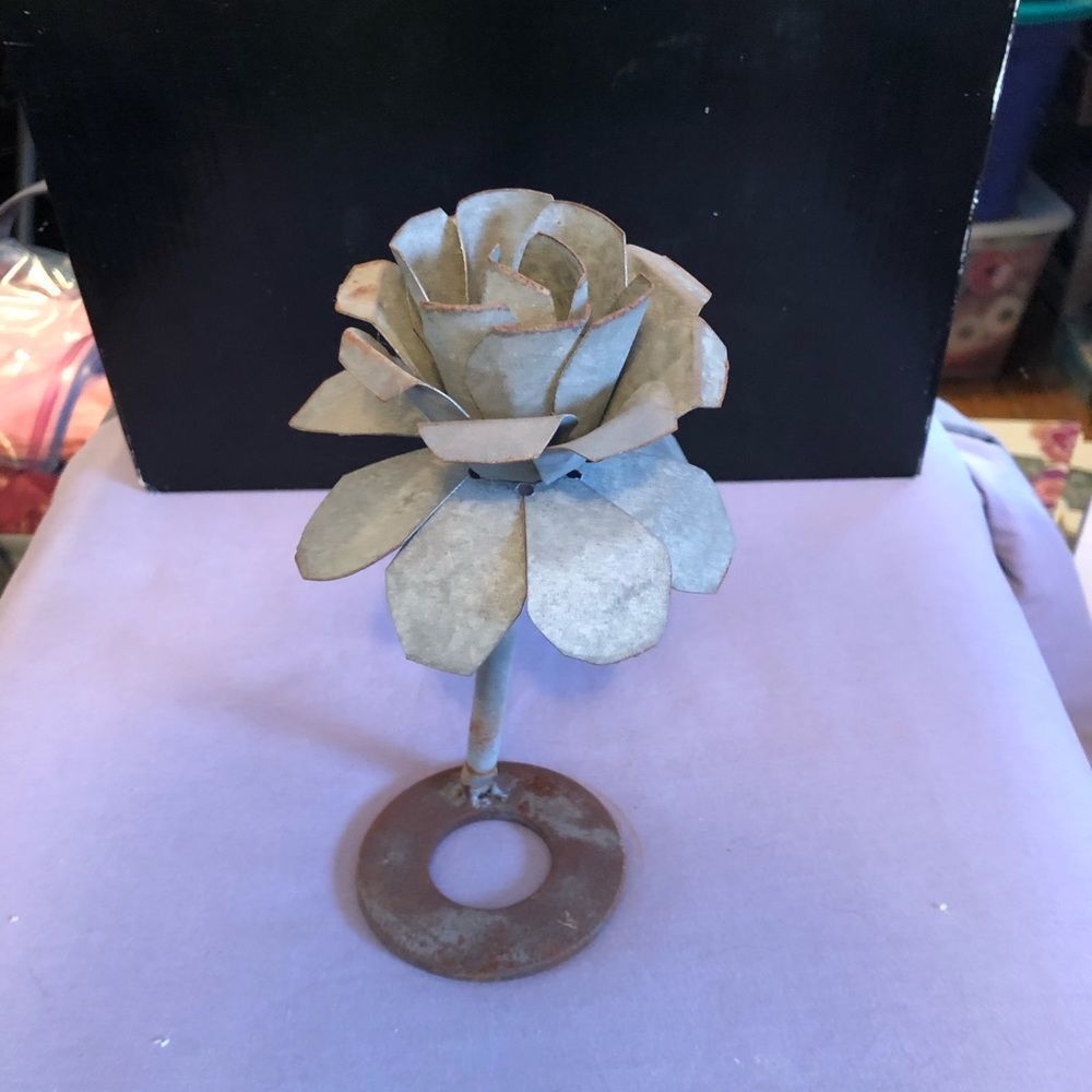 Handmade metal rose